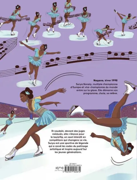Verso de l'album Surya Bonaly Le feu sur la glace