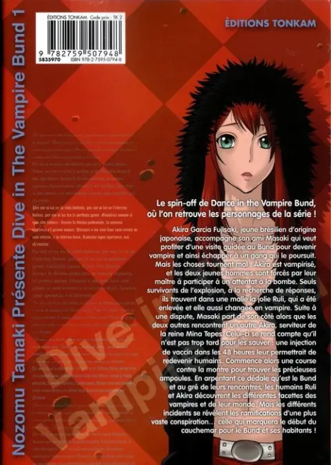 Verso de l'album Dive in the Vampire Bund 1