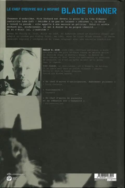 Verso de l'album Do androids dream of electric sheep ? Tome 3