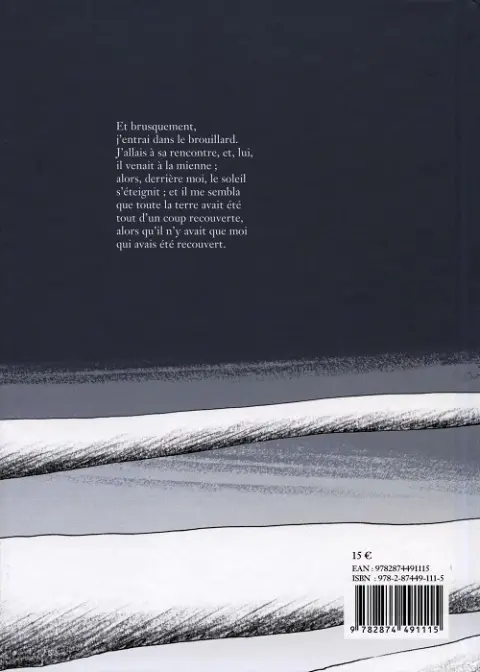 Verso de l'album L'Homme perdu dans le brouillard