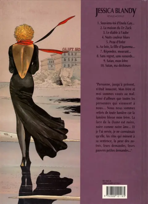 Verso de l'album Jessica Blandy Tome 10 Satan, ma déchirure