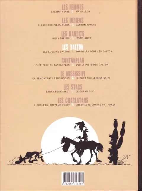 Verso de l'album Deux aventures de Lucky Luke Tome 4 Les Dalton