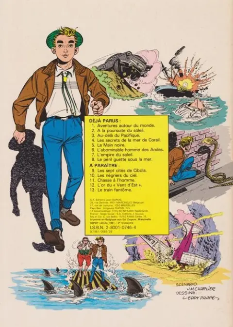 Verso de l'album Marc Dacier Couleurs Tome 8 Le péril guette sous la mer