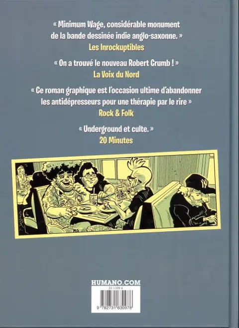 Verso de l'album Minimum Wage Tome 2 Salaire minimum, galère maximum