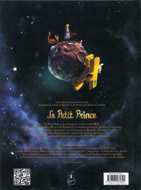 Verso de l'album Le Petit Prince - Les Nouvelles Aventures Tome 1 La Planète des Éoliens