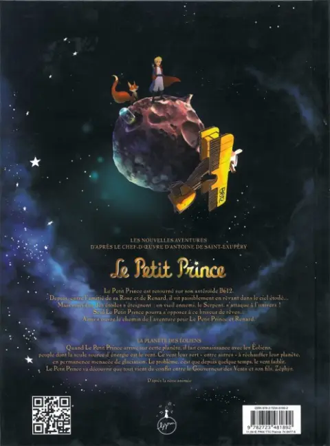 Verso de l'album Le Petit Prince - Les Nouvelles Aventures Tome 1 La Planète des Éoliens