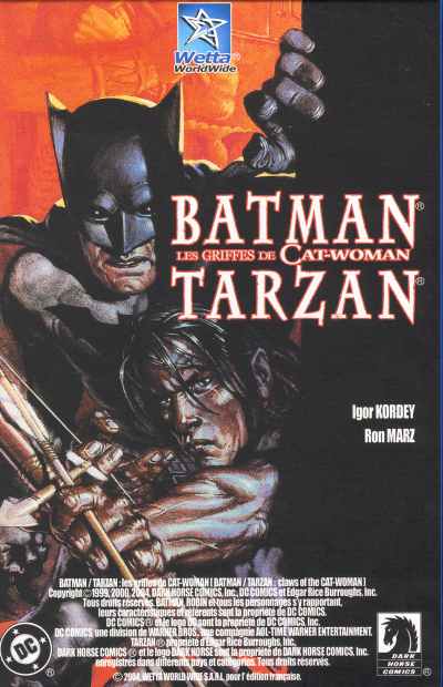 Couverture de l'album Batman - Tarzan Les griffes de Cat-Woman