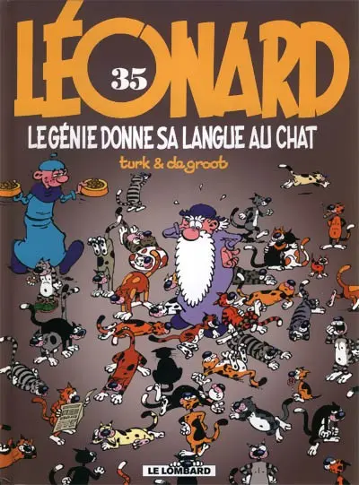 Couverture de l'album Léonard Tome 35 Le génie donne sa langue au chat