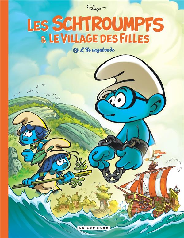 Couverture de l'album Les Schtroumpfs & le Village des filles Tome 6 L'île vagabonde