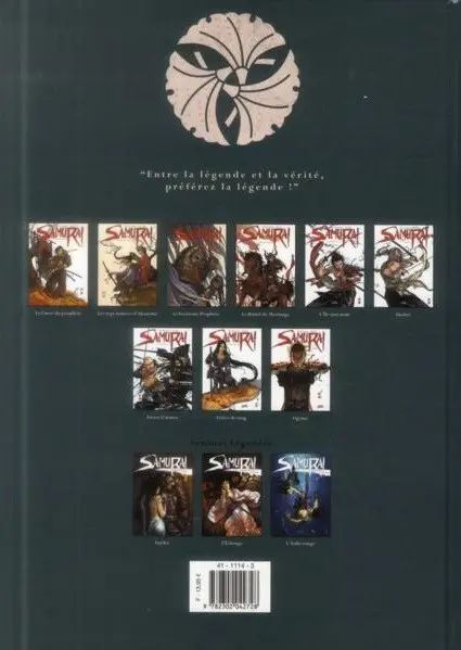 Verso de l'album Samurai Légendes Tome 3 L'aube rouge