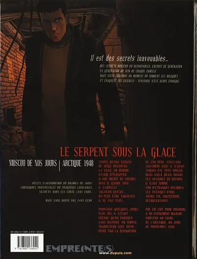 Verso de l'album Secrets - Le serpent sous la glace Tome 1