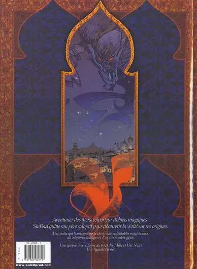 Verso de l'album SinBad Tome 1 Le Cratère d'Alexandrie