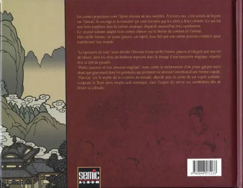 Verso de l'album La Tapisserie de soie et autres contes chinois