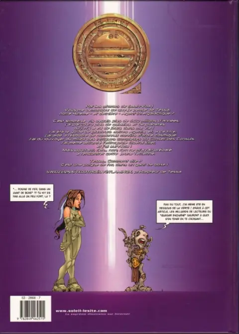 Verso de l'album Tessa agent intergalactique Tome 3 Beau Comme un Diyo