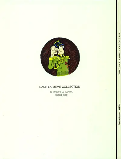 Verso de l'album Tony Laflamme Tome 2 Casque Bleu
