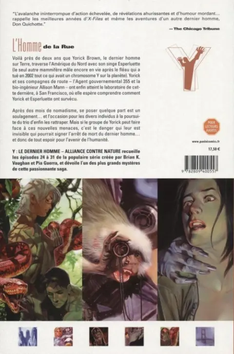 Verso de l'album Y le dernier homme Tome 5 Alliance contre nature