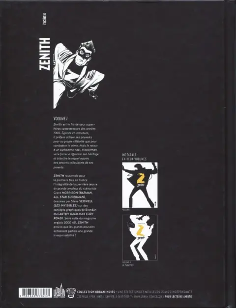 Verso de l'album Zenith Volume 1