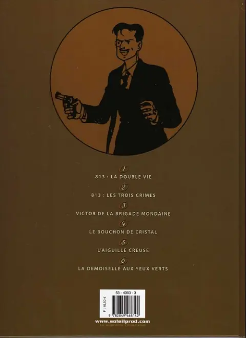 Verso de l'album Arsène Lupin Soleil Tome 3 Victor de la brigade mondaine