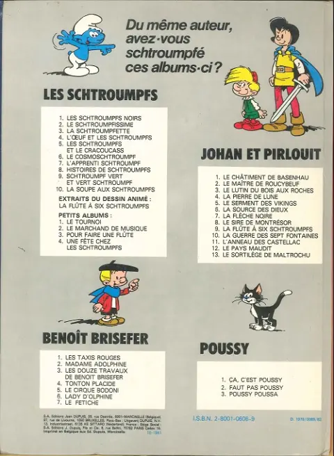Verso de l'album Benoît Brisefer Tome 7 Le fétiche