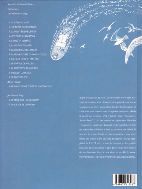 Verso de l'album Bernard Prince Tome 5 L'oasis en flammes