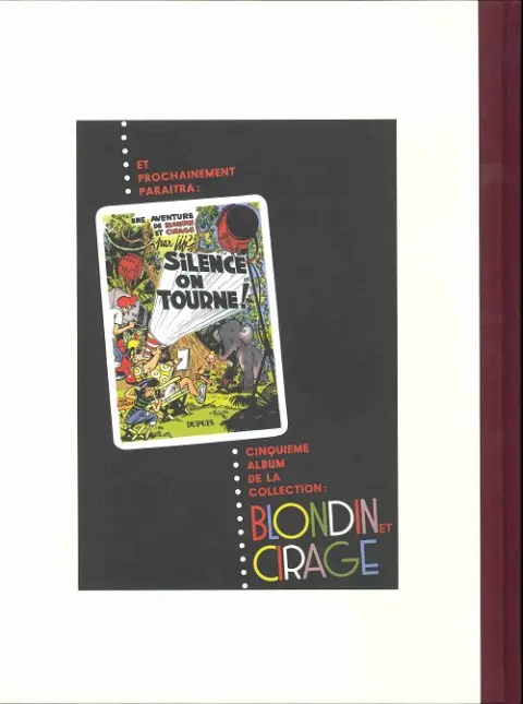 Verso de l'album Blondin et Cirage Tome 7 Kamiliola