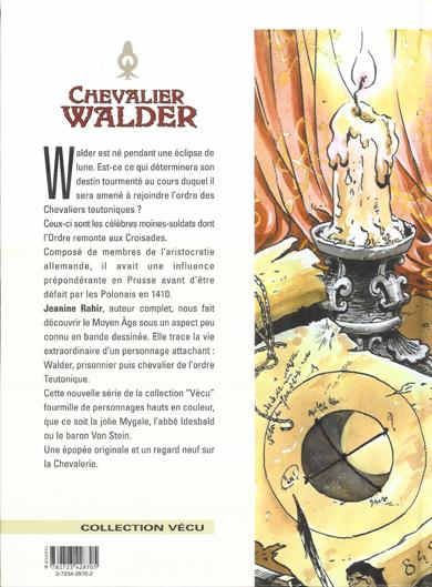 Verso de l'album Chevalier Walder Tome 1 Le prisonnier de Dieu