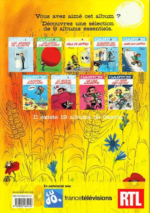 Verso de l'album Gaston Tome 4 Gala de gaffes