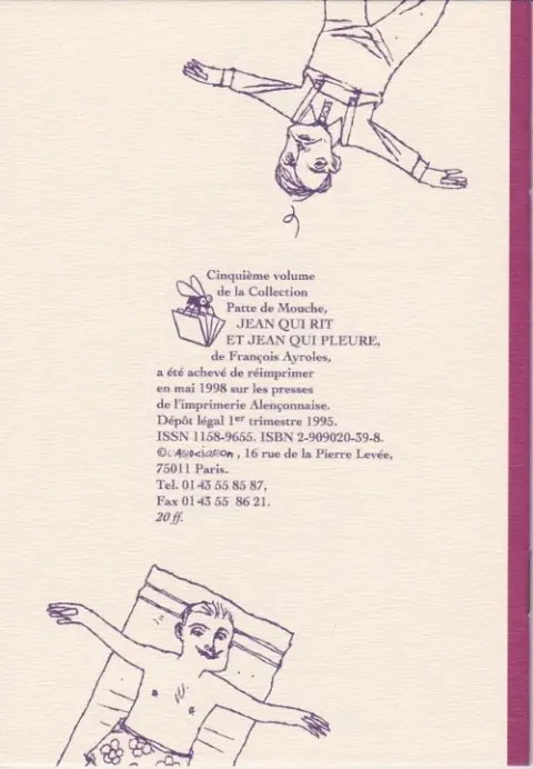 Verso de l'album Jean qui rit et Jean qui pleure