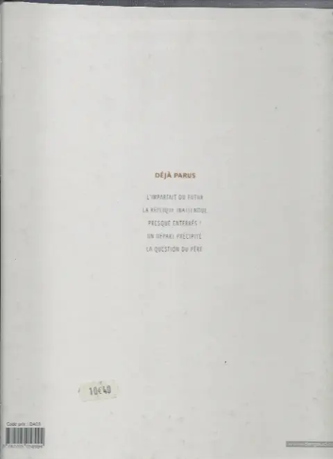 Verso de l'album Une épatante aventure de Jules Tome 2 La réplique inattendue