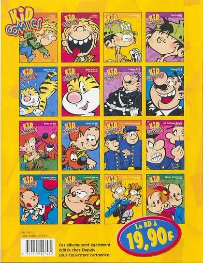 Verso de l'album Kid Paddle Tome 1 Jeux de vilains