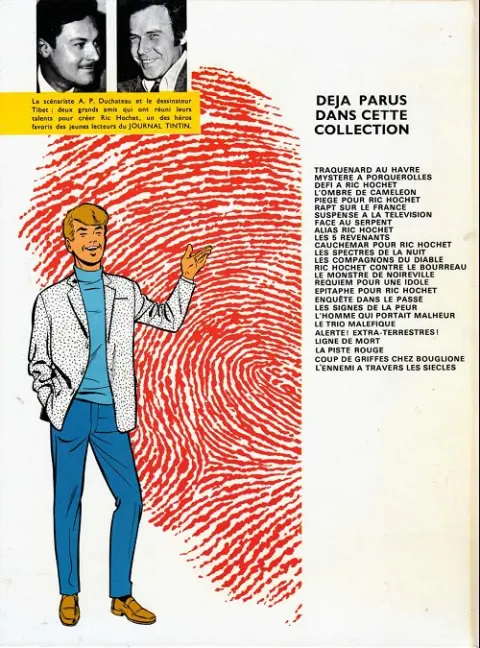Verso de l'album Ric Hochet Tome 7 Suspense à la télévision