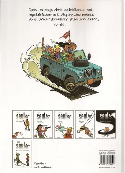 Verso de l'album Seuls Tome 1 La disparition