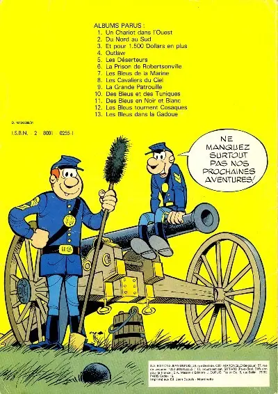 Verso de l'album Les Tuniques Bleues Tome 1 Un chariot dans l'Ouest