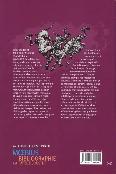 Verso de l'album Moebius ou les errances du trait