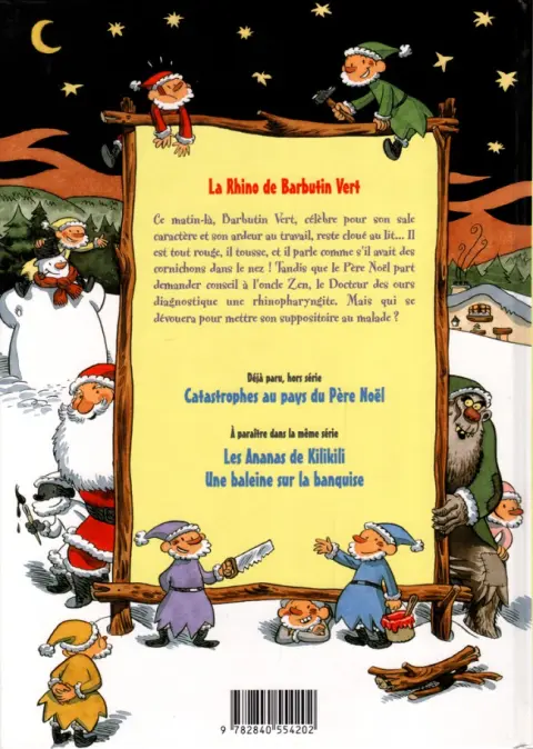 Verso de l'album Les Barbutins Tome 1 La Rhino de Barbutin vert