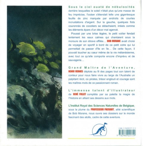 Verso de l'album Bob Morane Le Lagon aux requins