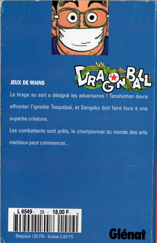 Verso de l'album Dragon Ball Tome 29 Jeux de mains