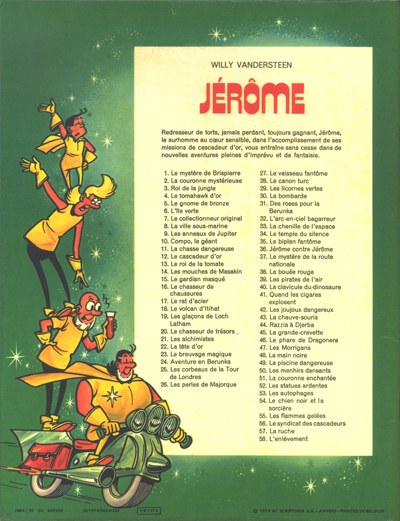 Verso de l'album Jérôme Tome 58 L'enlèvement