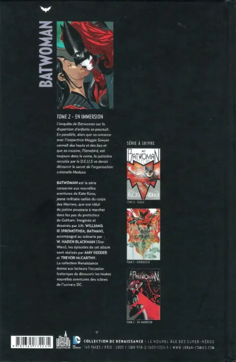 Verso de l'album Batwoman Tome 2 En Immersion