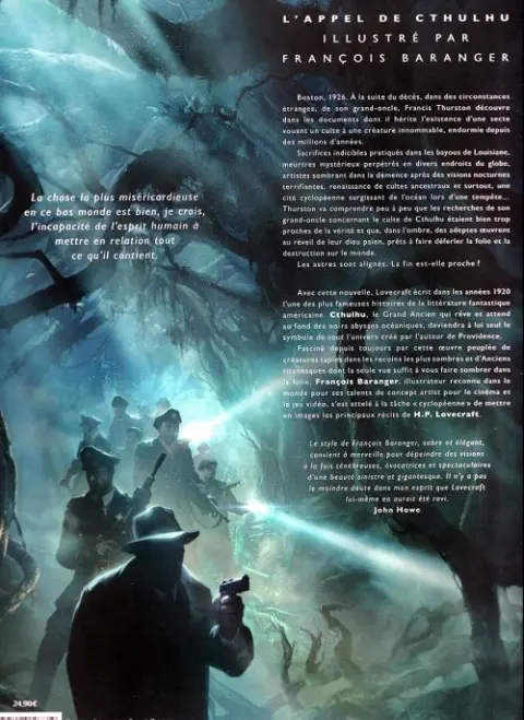 Verso de l'album L'appel de Cthulhu