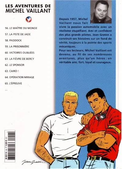 Verso de l'album Michel Vaillant La Collection Tome 56 Le maître du monde