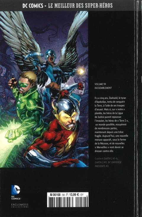 Verso de l'album DC Comics - Le Meilleur des Super-Héros Volume 59 Earth 2 - Rassemblement