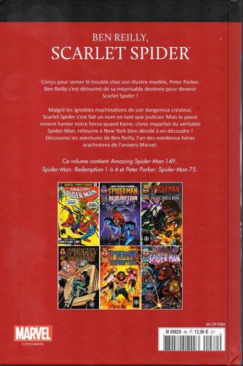 Verso de l'album Le meilleur des Super-Héros Marvel Tome 80 Ben reilly, scarlet spider