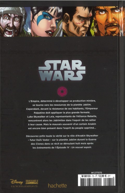 Verso de l'album Star Wars - Légendes - La Collection Tome 75 Rébellion - II. Echos du Passé