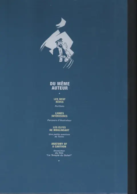 Verso de l'album Tintin Les neuf rêves