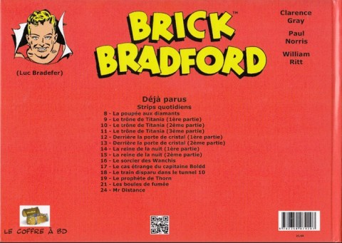 Verso de l'album Brick Bradford Strips quotidiens Tome 24 Mr Distance