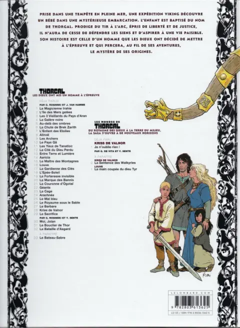 Verso de l'album Thorgal Tome 24 Arachnéa