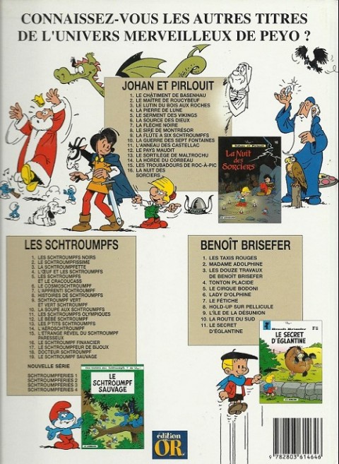 Verso de l'album Johan et Pirlouit Tome 14 La horde du corbeau