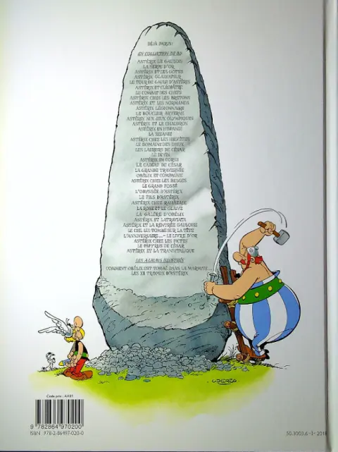 Verso de l'album Astérix Tome 28 Astérix chez Rahãzade