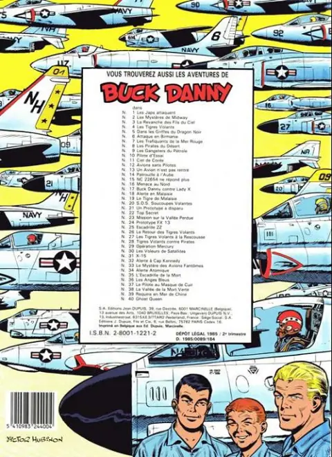 Verso de l'album Buck Danny Tome 25 Escadrille ZZ